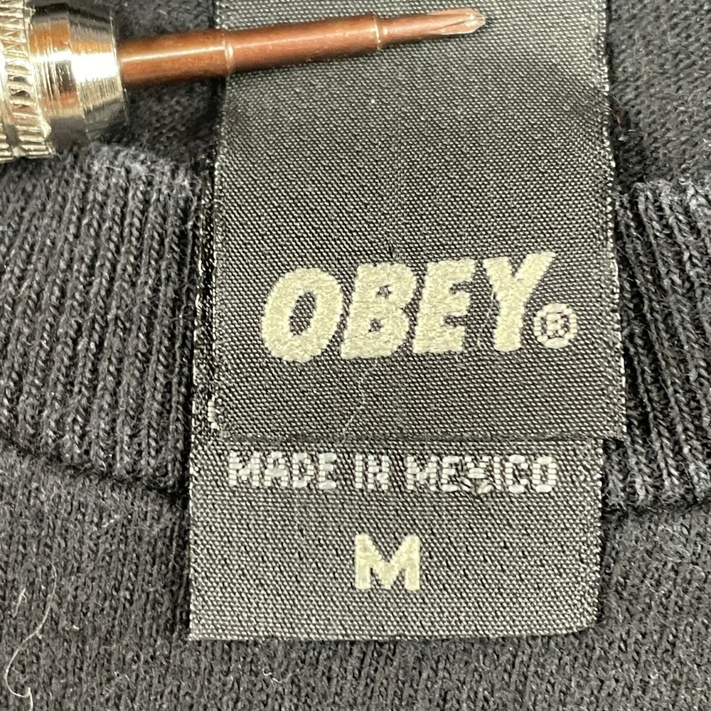 Obey T-Shirt Mens M Black Never Trust Your Own Eyes Graphic Short Sleeve Cotton - Picture 3 of 7